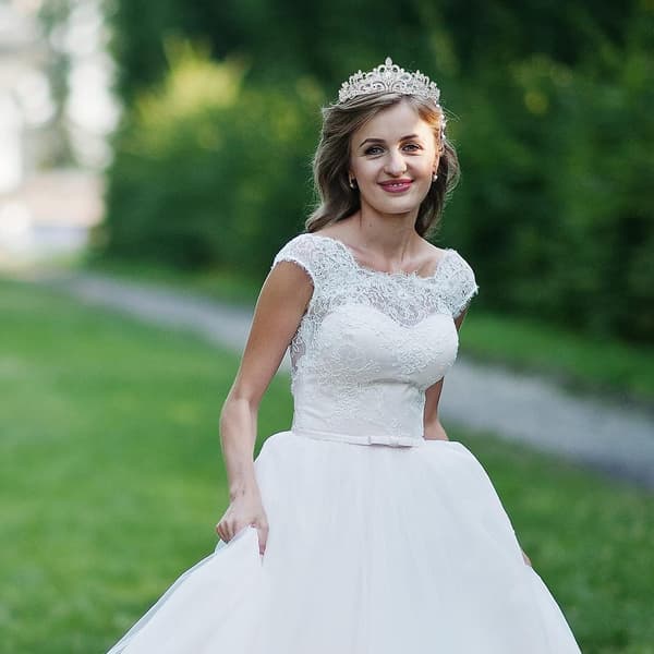 Bryllupstiara Prinsesse Dronning Tiara Hodebånd - Krystall Tiara Krone Med Kam
