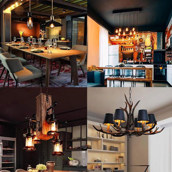 E27 LED-pære, E27 Retro-pære 4W G95 LED-pære E27 Varmhvit 2700K 360LM Edison Dekorativ Retro-pære Retro Antikk Lampe