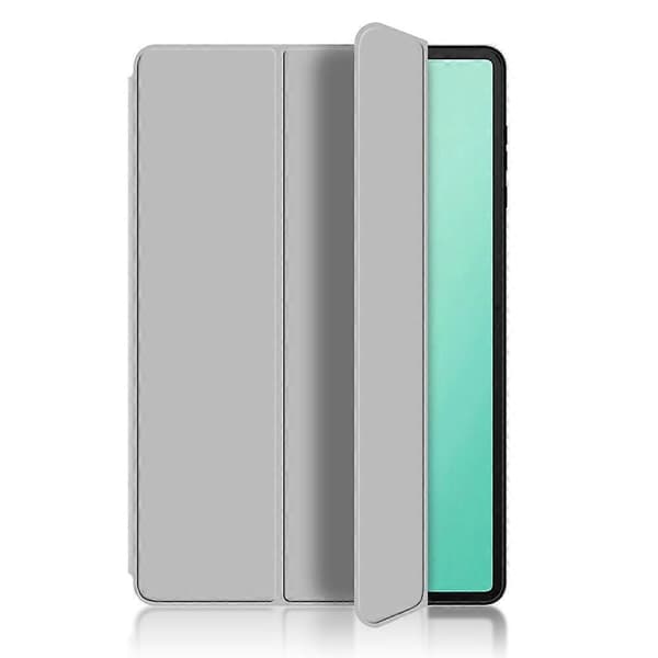 Fodral för Honor Pad X8a PU Läder TPU Baksida Trefaldigt Ställ Tablet Skydd - Grå