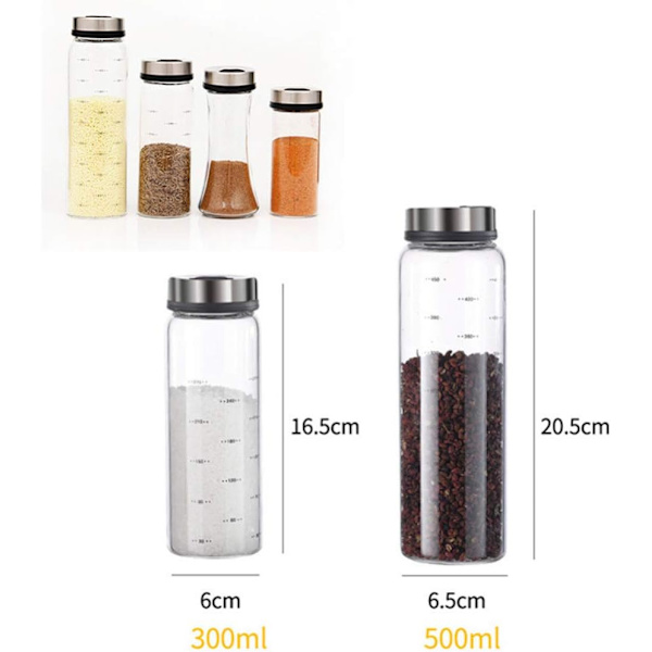 500ml roterende krydderglassbeholder krydderflaske pepperbøsse plastbeholder krydderdispenser kjøkkenutstyr
