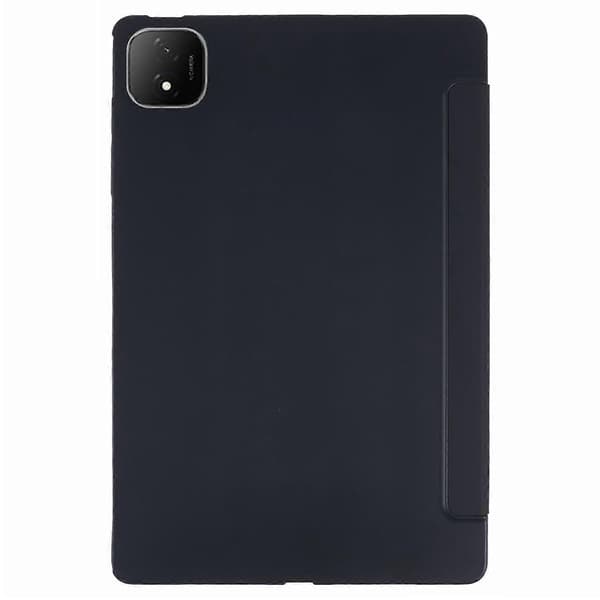 For Honor Pad GT Pro-deksel PU-lær + Silikon Tri-Fold Stativ Tablet Cover - Svart