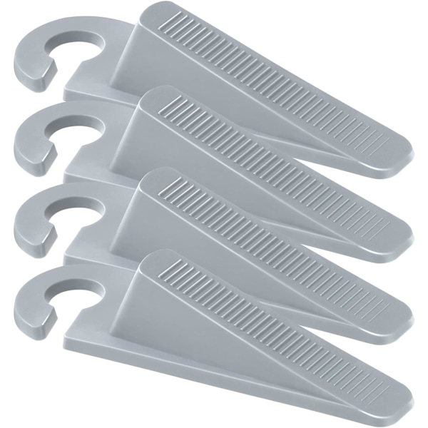 Dörrstopp i gummi, 4-pack (grå)