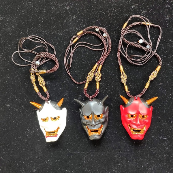 Halloween Hannya Maske Halskjede | Skalle Anheng Halskjede Ond Demon Hannya Ornamenter Halloween