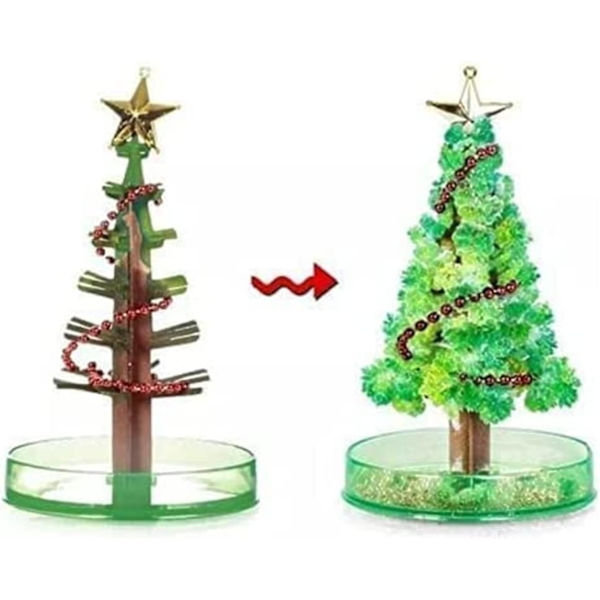 Mini joulukuusi taika kasvaa, Crystal Paper Tree Toy, Magic Growing Crystal joulukuusi