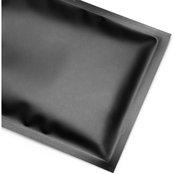 100 stk. 8x12+3cm til fødevareopbevaring forseglet poser, sort .