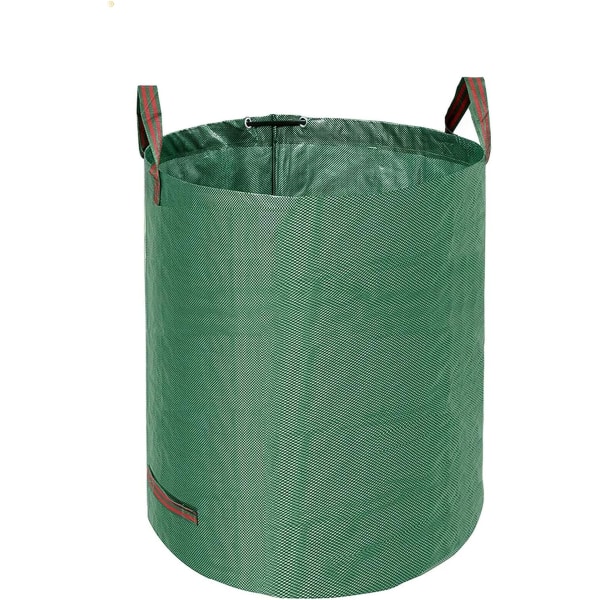 Kraftiga trädgårdsavfallspåsar - Stor trädgårdspåse med handtag - Vattentäta sopsäckar - Paket med 3 (grön - 400L)