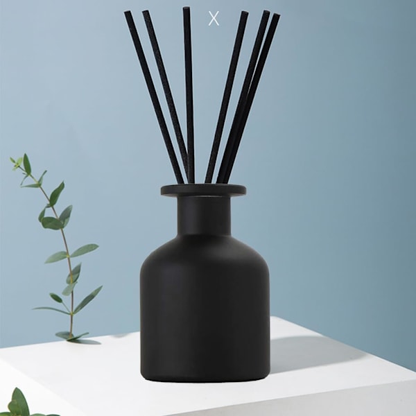 150 ml sort glasdiffuserflaske, aromadiffuser, DIY-erstatningssæt til duftpinde, æteriske olier håndværksindretning