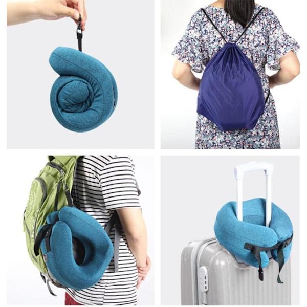Mukava Memory Foam -matkaniskatyyny, pään ja leuan tukityyny nukkumiseen lentokoneessa