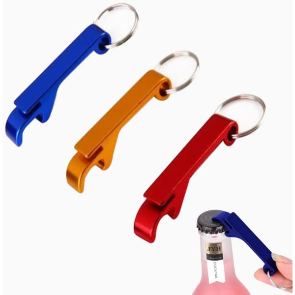 3 st flasköppnare nyckelring, flasköppnare nyckelring, mini flasköppnare nycklar, för dagligt bruk