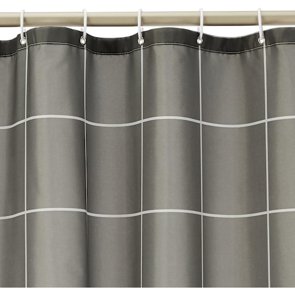 Dusjforheng i stoff - 72 x 72 tommer, for baderom 72''x72'' Dark Gray Grid