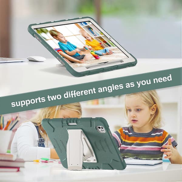 Kickstand-etui til iPad Pro 13 (2024) PC+Silikone Anti-drop Tablet Cover