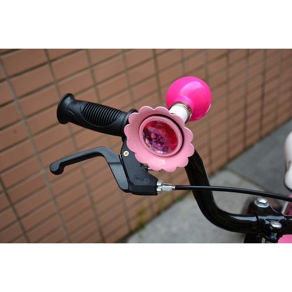 Cykelhorn för barn Barncykelklocka för flickor eller pojkar (rosa)