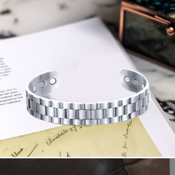 Trend Åpning Justerbar Magnetisk Armbånd Mesh Magnet Armbånd Armbånd