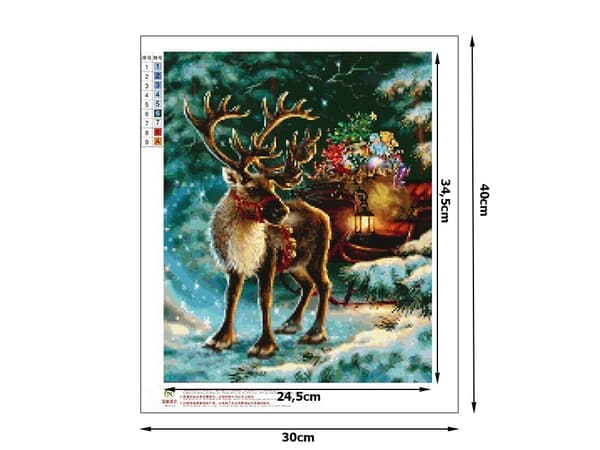 Diamantbroderi reinsdyr julesett 5d