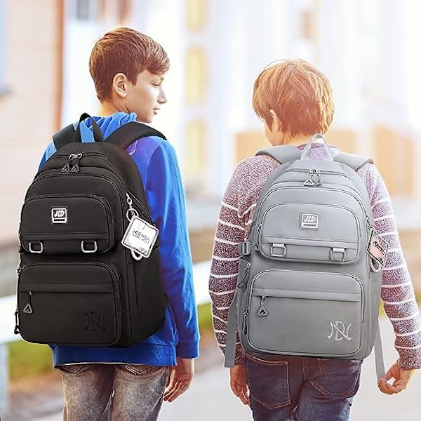 Ryggsäck för kvinnor och män, vattentät, skolväska, grundskola, mellanstadium, universitet, casual daypack, ryggsäck, stor, multifickor, 30L