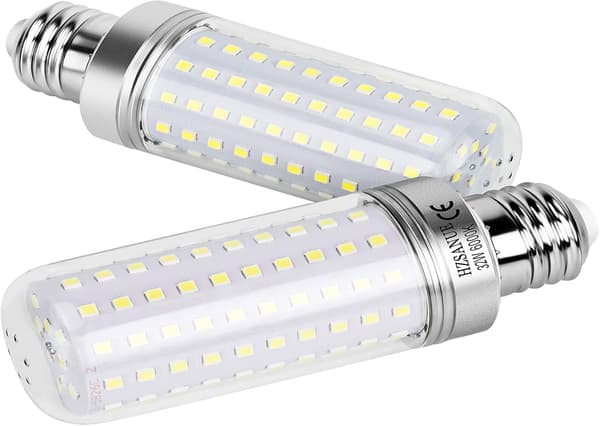 LED-lampa av majstyp, 32 watt, E27 Edison-skruvsockel, vitt ljus, ej dimbar, 2-pack
