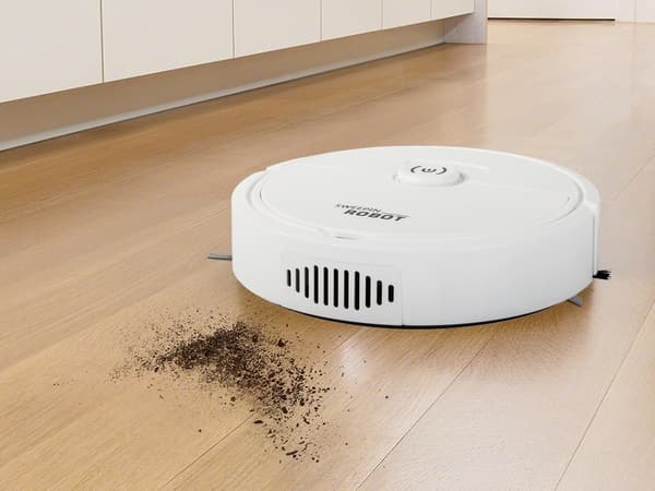 Robotstøvsuger med moppefunktion - Rengøringsrobot white