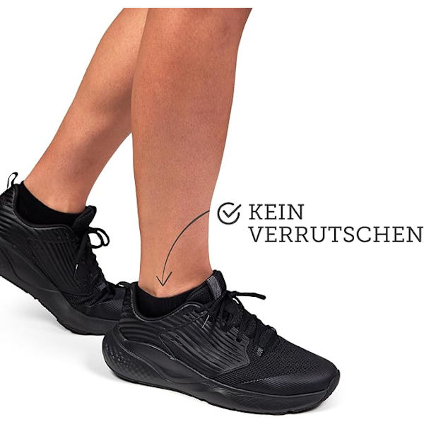 12 par bomullssneakersockar, unisex Black