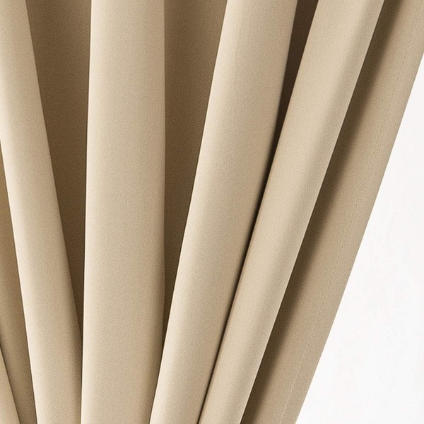 Fransk Dörrgardin Enfärgad Fransk Dörrgardin Panel Mörkläggningsgardiner för Vardagsrum Kök Sovrum Matsal, 1 Panel (Beige, 137*183cm) 137*183cm
