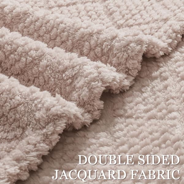 Mykt jacquard-pledd til sofa, 230x265 CM, vaffelpledd, lett og koselig sengeteppe, helårs, luftig mikrofiber, kamel 230*265CM Camel