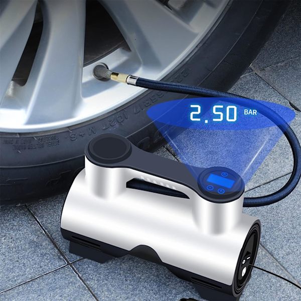 Däckpump 12V DC Bärbar Luftkompressor, 150 PSI Hjul Däckpumpar med Digital Tryckmätare