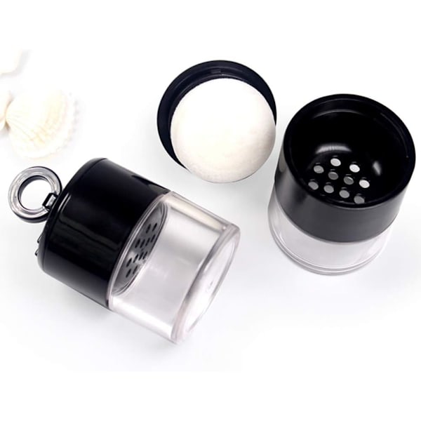 2-pack 10g påfyllningsbar kompaktfodral med pufflock och sil DIY kosmetisk foundation kompaktfodral