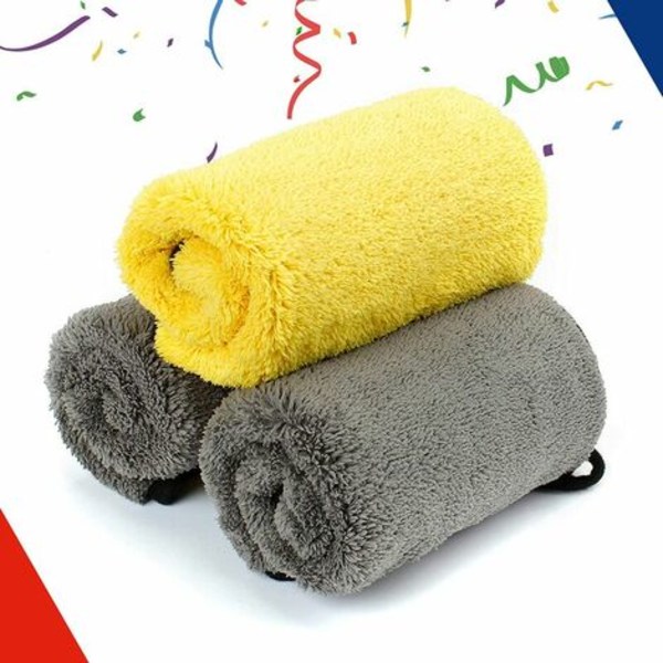3-pack mikrofiberdukar för bilar - Superabsorberande mikrofiberhanddukar - Snabbtorkande och återanvändbara för rengöring, bilpolering eller hemmabruk