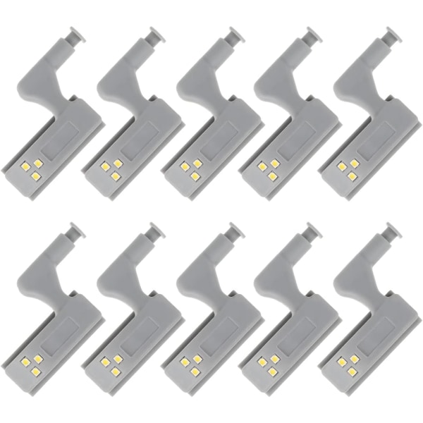 10 stk Universal Hengsel LED Sensor Lys Skap Skap Garderobe Nattlys