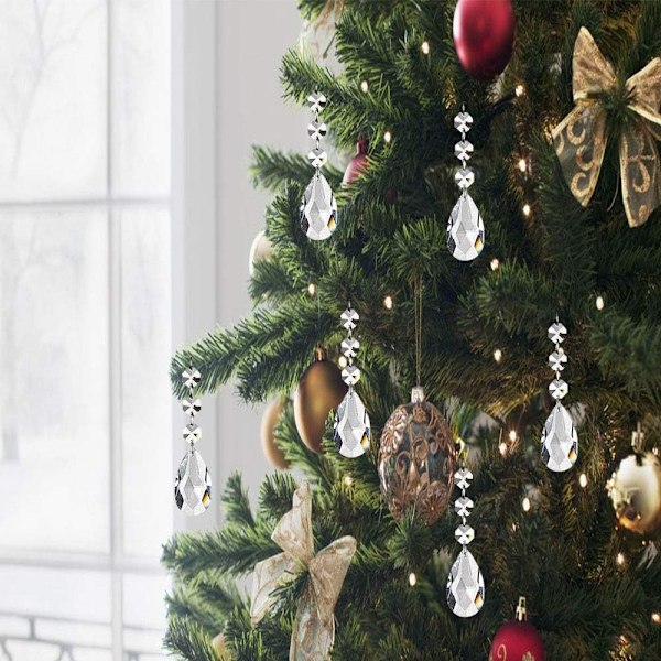 30-pak Krystal Juletræ Ornament Kugle