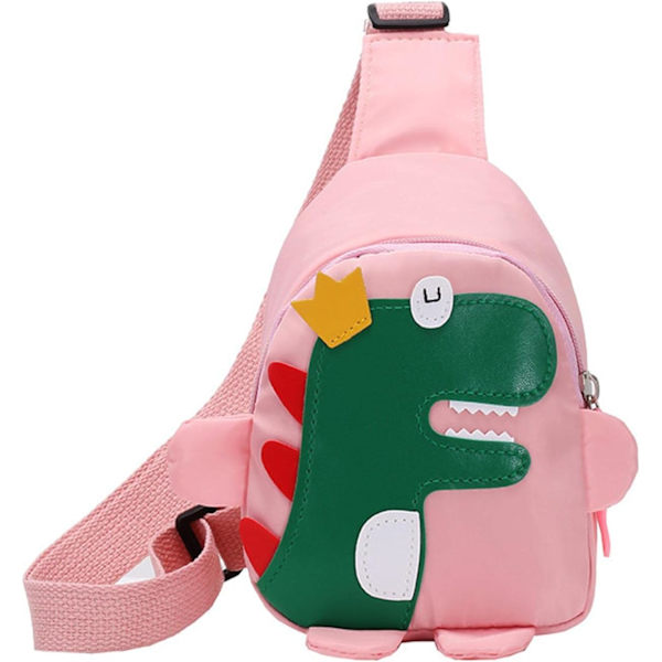Snygga dinosaurier ryggsäckar för barn pojkar och flickor - Cross Body Bags för barn - Resväska för barn Pink 6.69inch