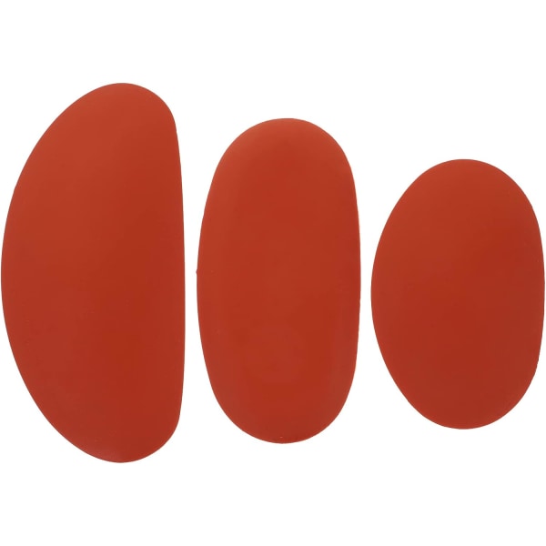 3 st silikonpolymerribbor Multipurpose silikonspatel liten skål revben för keramik- och lerkonstnärer