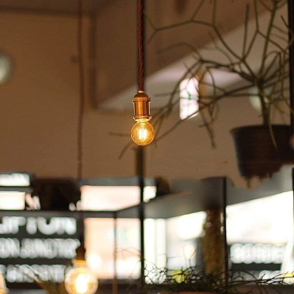 G40 LED-filamentti Mini Globe -lamppu 1W, Lämmin 2200K (Amber Glow, E14 SES 220V-240V Vintage Kynttilänjalka-lamput, 6 kpl pakkaus