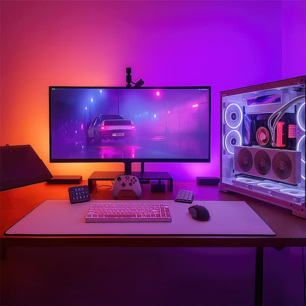 Musemåtte Hvid - 90x40 cm - Gaming
