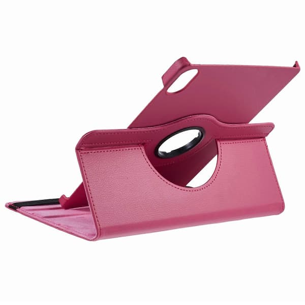 For Honor Pad X8a/Pad X9 Etui Roterende Stativ PU Læder+PC Tablet Cover med Elastikbånd - Rose