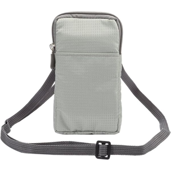Mobiltelefon midjeväska, crossbody mobiltelefonväska, utomhus rese nylon axelväska, med bältesögla karbinhake light gray 9*16.5*3.0CM