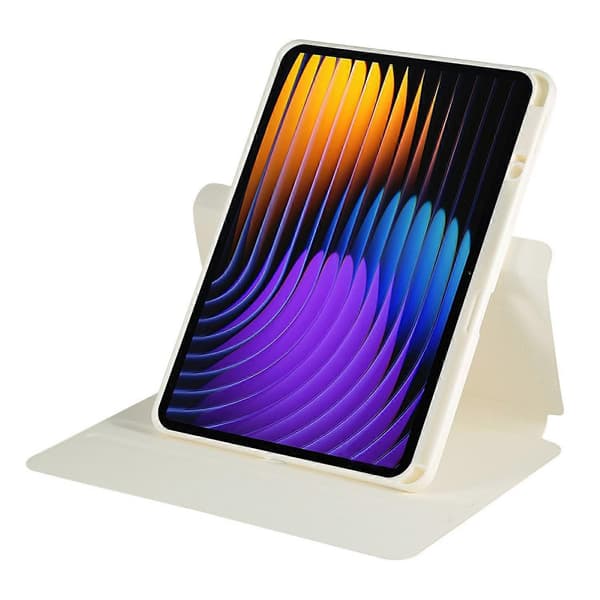 Fodral för Xiaomi Pad 7 Pro/Pad 7 Ställ Läder Tablettskydd - Vit