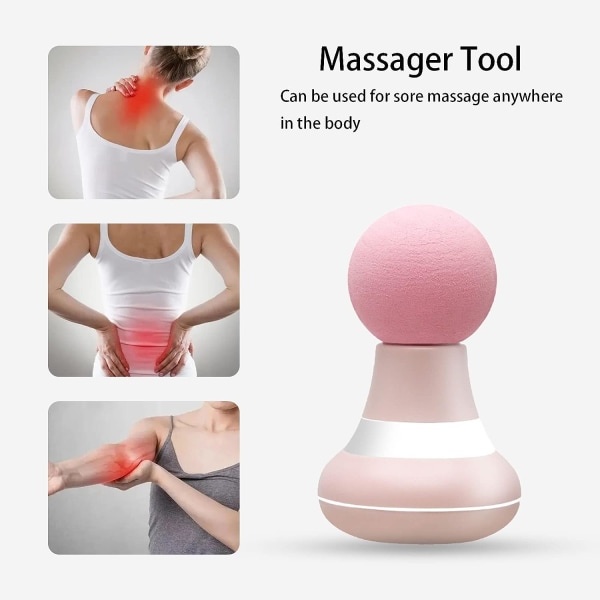 Mini massager, bärbar fickmassager, stödjer kvinnors USB-laddning, 6-växlad vibrationsläge, huvud och nacke för att slappna av muskler och lindra smärta