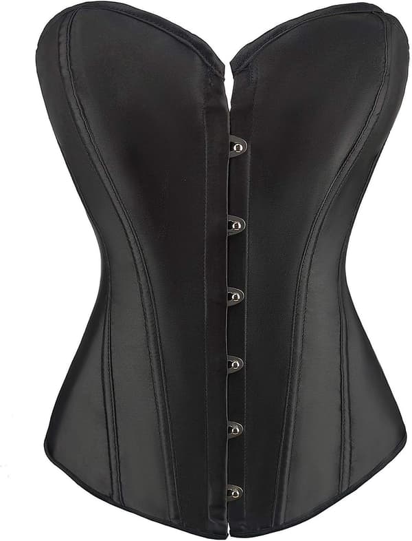 Kvinders Satin Bustier Top - Burlesque Basque Shaper S