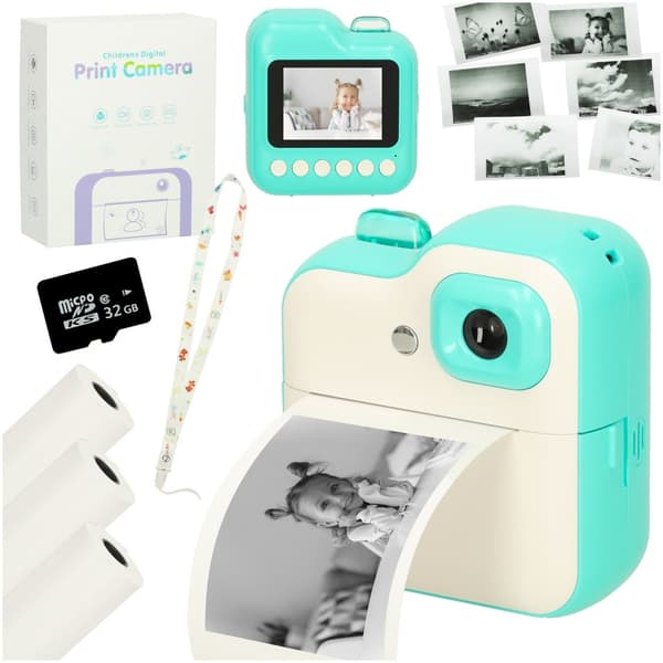 Kamera med utskrift för barn - Polaroidkamera