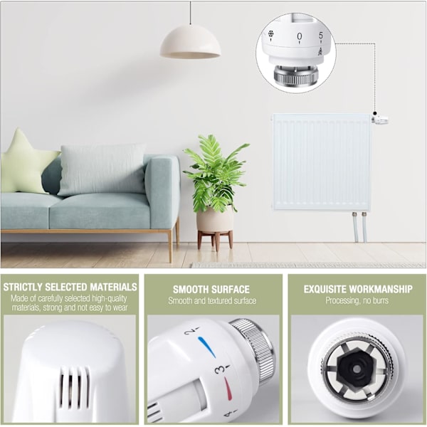 4 kpl termostaattista patteriventtiiliä, TRV M30 x 1,5 patteritermostaatti, patteritermostaattinen venttiili, kodin ja toimiston lämmitysjärjestelmään