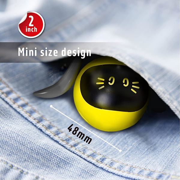 Kattelegetøj Selvkørende Bold Legetøj Interaktivt Legetøj Kattepinde Teaser Legetøj USB Genopladeligt Jagtsport Legetøj Indendørs Gaver til Killing/Hvalp/Hvalp