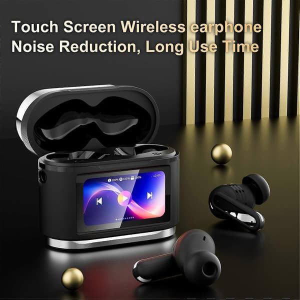 Type C BD2 Smart Digital Display Touch Screen Trådløst Bluetooth Headset ANC+ENC Støyreduksjon