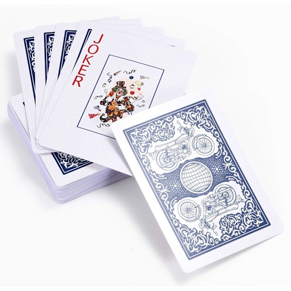 Spelkort, Pokerstorlek Standard Index, 2 Kortlekar (1 Blå och 1 Röd), för Blackjack, Euchre, Canasta, Pinochle-spel