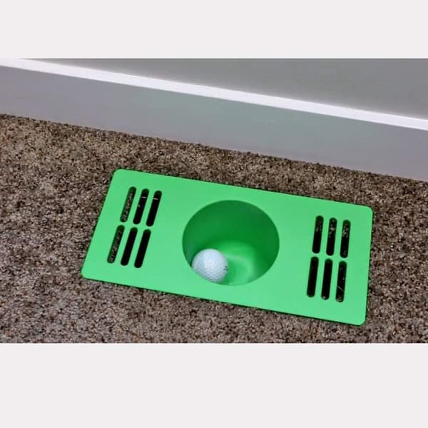 Ventilerad golfputtningskopp för inomhusbruk, ventilerad golfträningshålskopp, grön täckt utrustning