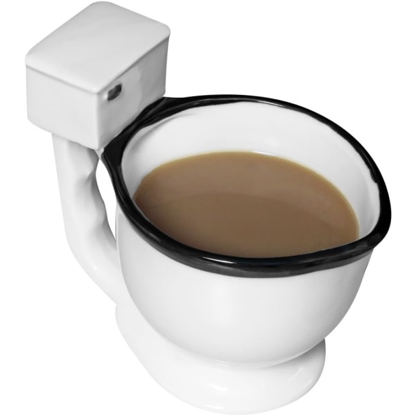 Toalett kaffemugg/kopp-keramik-te/dryck/godis-10 uns-kul.
