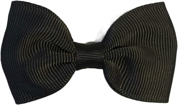 Svarta Grosgrain Hårrosetter för Flickor, Skolklämmor, 10-pack, 6,8 cm Black