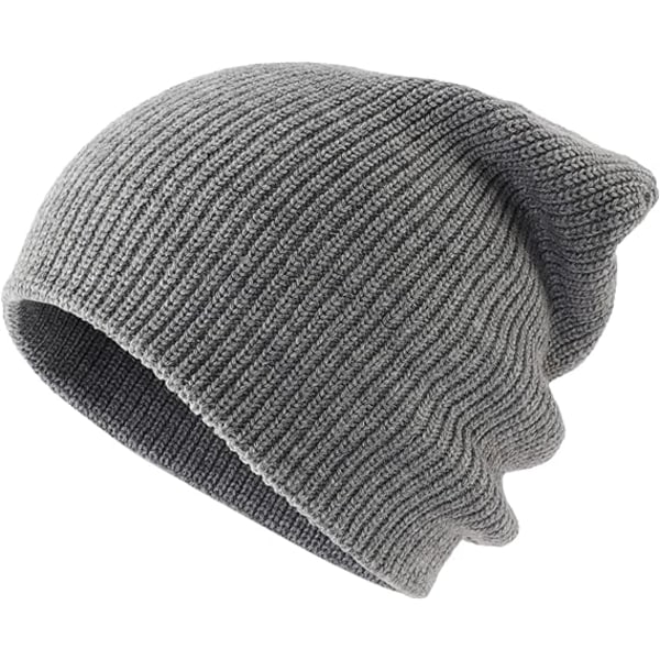Klassiska mäns varma vintermössor Akrylstickad manschett Beanie Cap Daily Beanie Hat