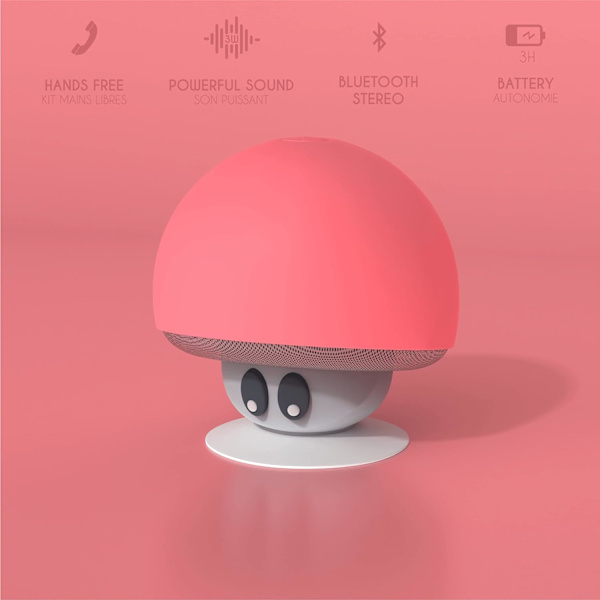 Mushroom Mob Vanntett Bluetooth-høyttaler, Kraftig Lyd, Multifunksjonell