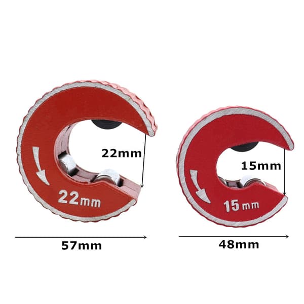 22 mm og 15 mm kobberrørskærer