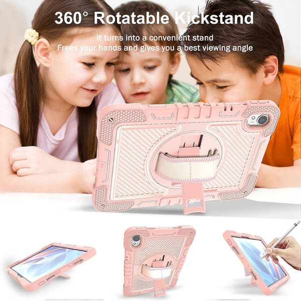 Fodral för Huawei MatePad 11.5 S Silikon+PC Ställbart Tabletskydd med Axelrem
